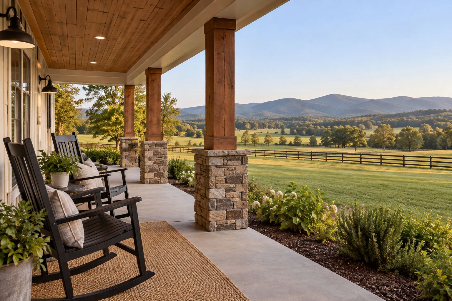 A cozy Saratoga living room, illustrative